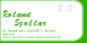 roland szollar business card